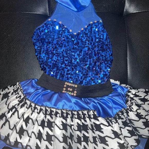 Royal blue dance costume